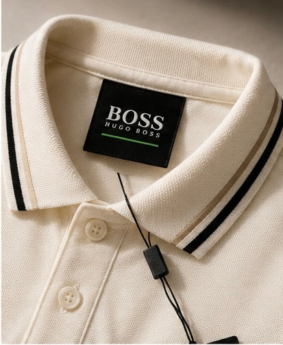 BOSS Premium Off-White Polo T-Shirt