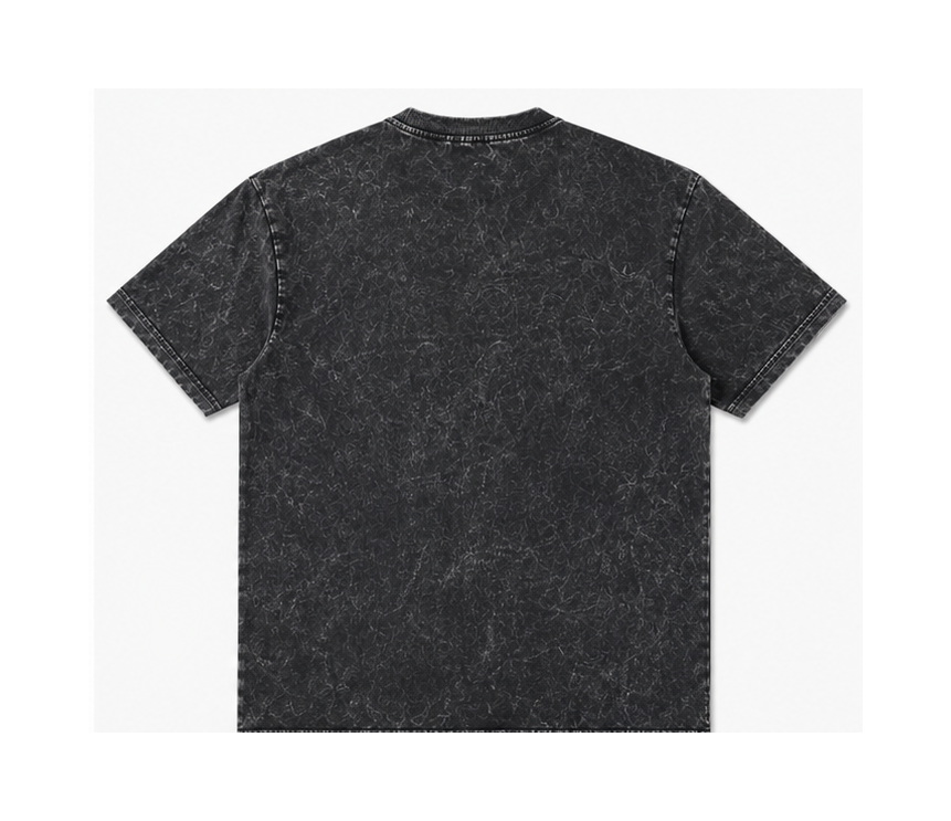 Vintage Acid Wash Oversized T-Shirt – Unisex Streetwear Tee | Charcoal Black