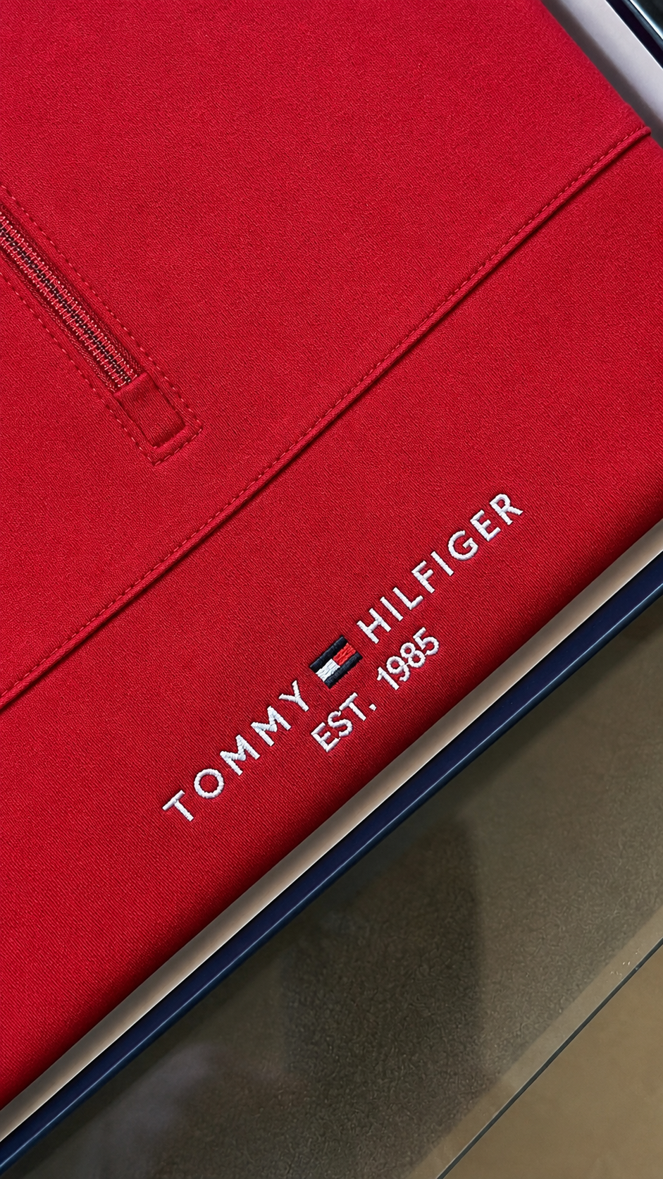 Premium Red Zip Polo T-Shirt for Men | Luxury Half-Zip Casual Tee