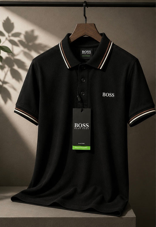 BOSS Premium Black Polo T-Shirt