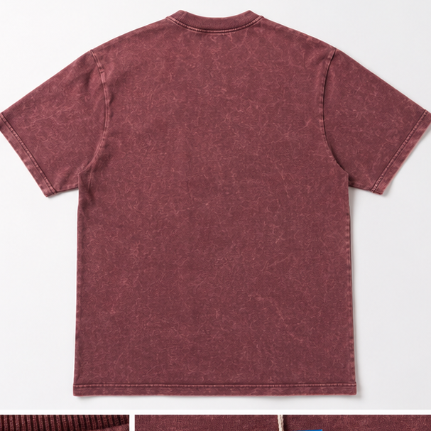 Vintage Acid Wash Oversized T-Shirt – Unisex Streetwear Tee | Dusty Wine