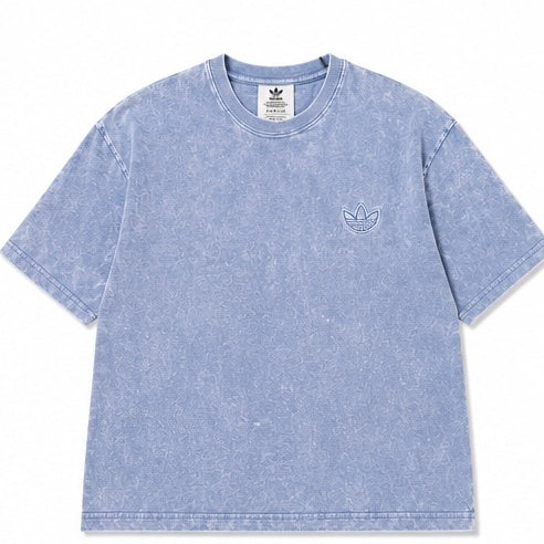 Vintage Acid Wash Oversized T-Shirt – Unisex Streetwear Tee | Powder Blue