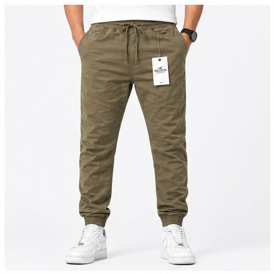 Hollister Men’s Olive Green Slim Fit Jogger Pants – Stretch Casual Cargo Style Trousers