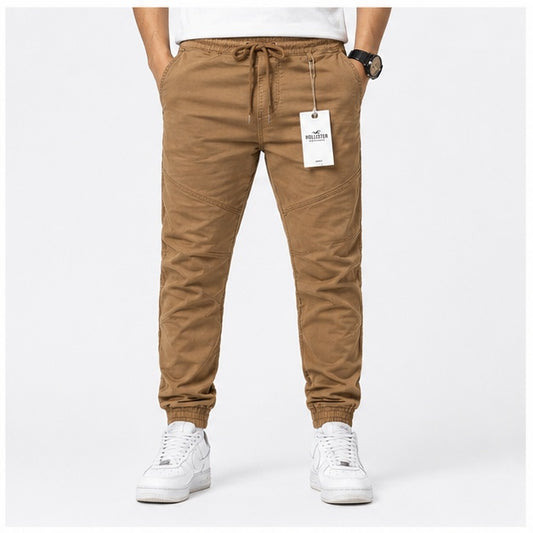 Hollister Men’s Brown Slim Fit Jogger Pants – Premium Stretch Casual Trousers