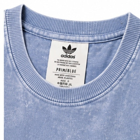 Vintage Acid Wash Oversized T-Shirt – Unisex Streetwear Tee | Powder Blue